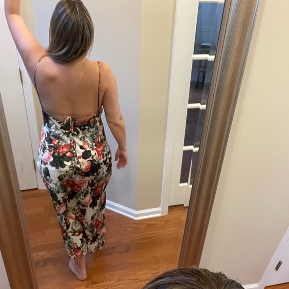 EUC Vici Floral Satin Slipdress Sz L - Picture 2 of 8